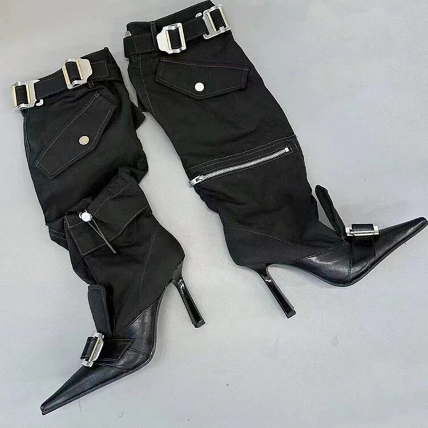 Buckle Belt Boots